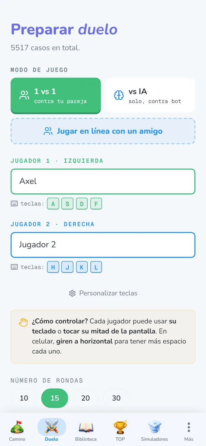 Modo duelo de AKI ENARM